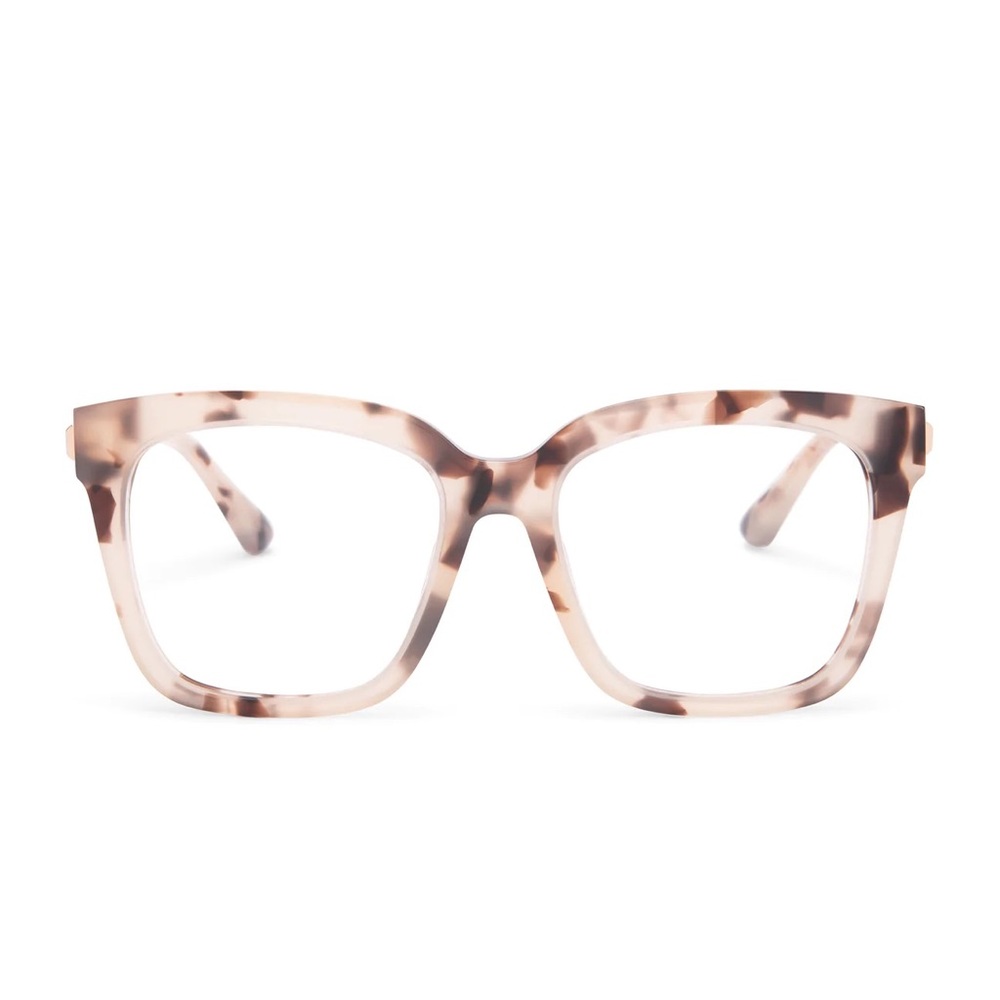 DIFF eyewear Bella blue light blocking glasses in Cream Tortoise